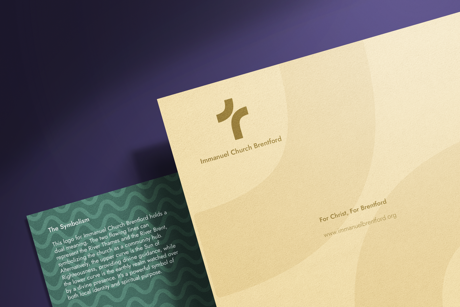 Immanuel Church Brentford brand identity — logo and stationery