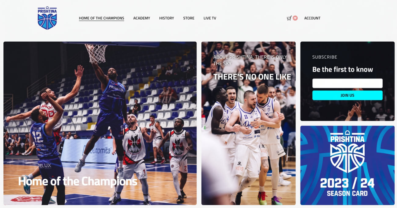 Basketball Club Prishtina website